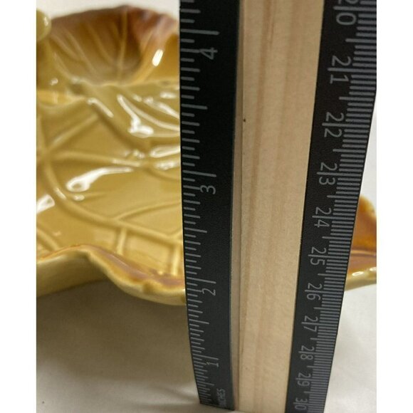 Department 56 Autumn Fall Maple Leaf Divided Serving Table Top Dish 12”X12” - Picture 9 of 9